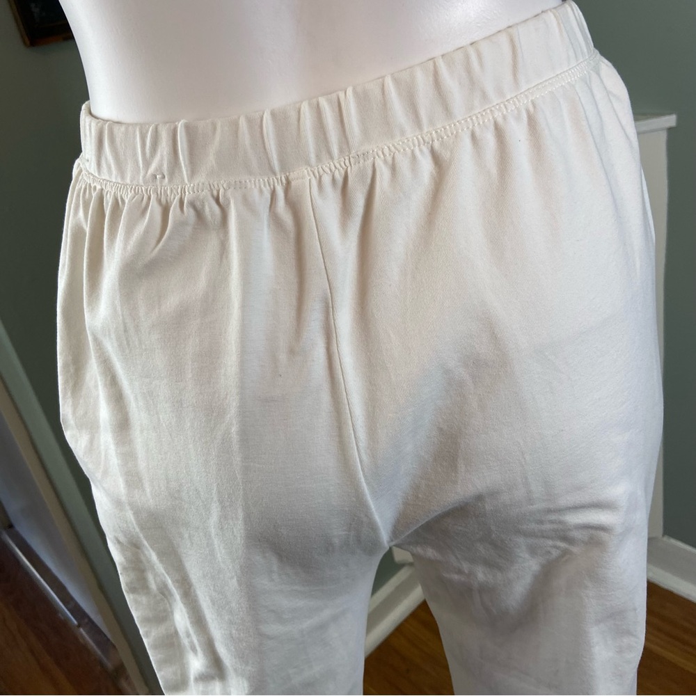 Soft Surroundings White Wide Leg Side Button Pants XSmall XS Comfy Lounge - Picture 9 of 12